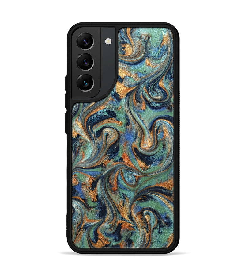 Galaxy S22 Plus ResinArt Phone Case - Yareli (Teal & Gold, 819617)