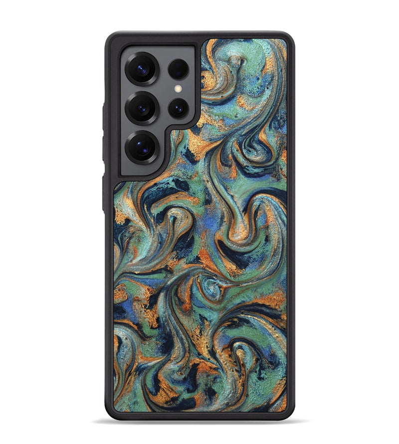 Galaxy S25 Ultra ResinArt Phone Case - Yareli (Teal & Gold, 819617)
