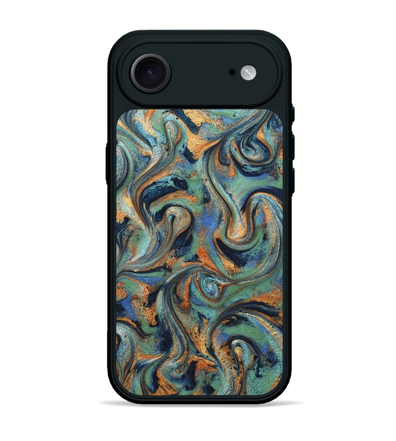 iPhone 17 Air ResinArt Phone Case - Yareli (Teal & Gold, 819617)