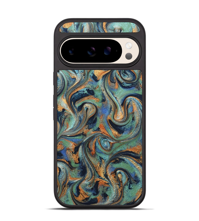 Pixel 10 ResinArt Phone Case - Yareli (Teal & Gold, 819617)