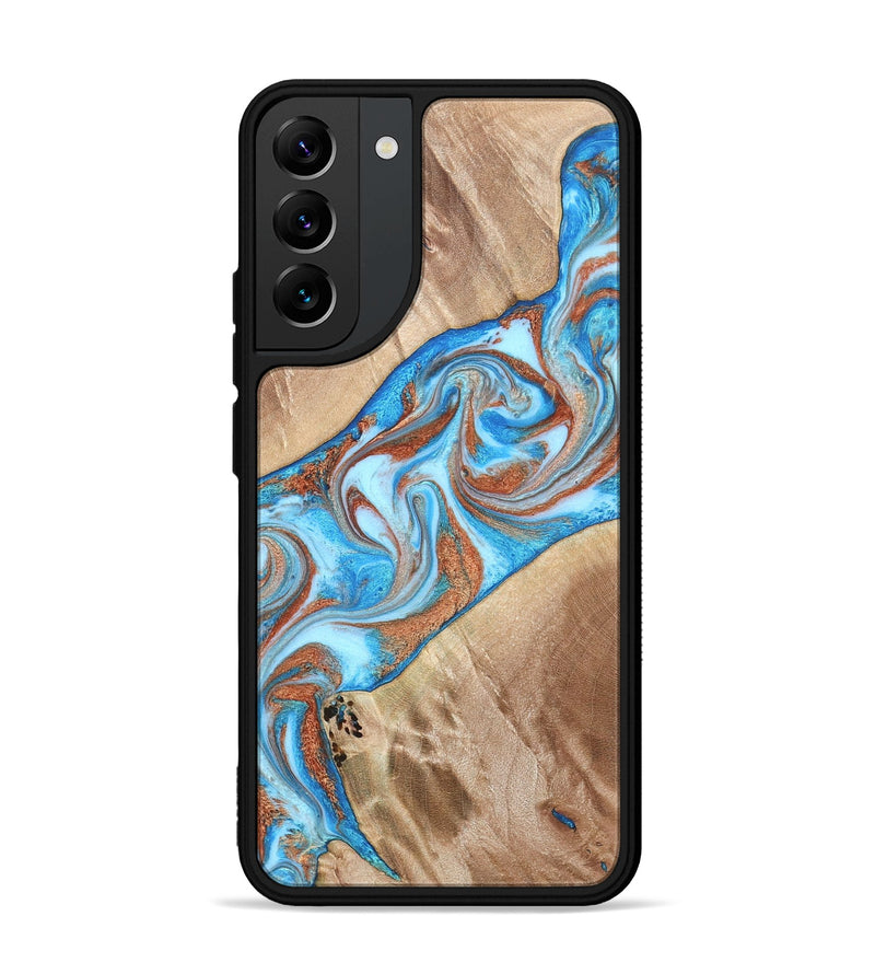Galaxy S22 Plus Wood Phone Case - Major (Teal & Gold, 819619)
