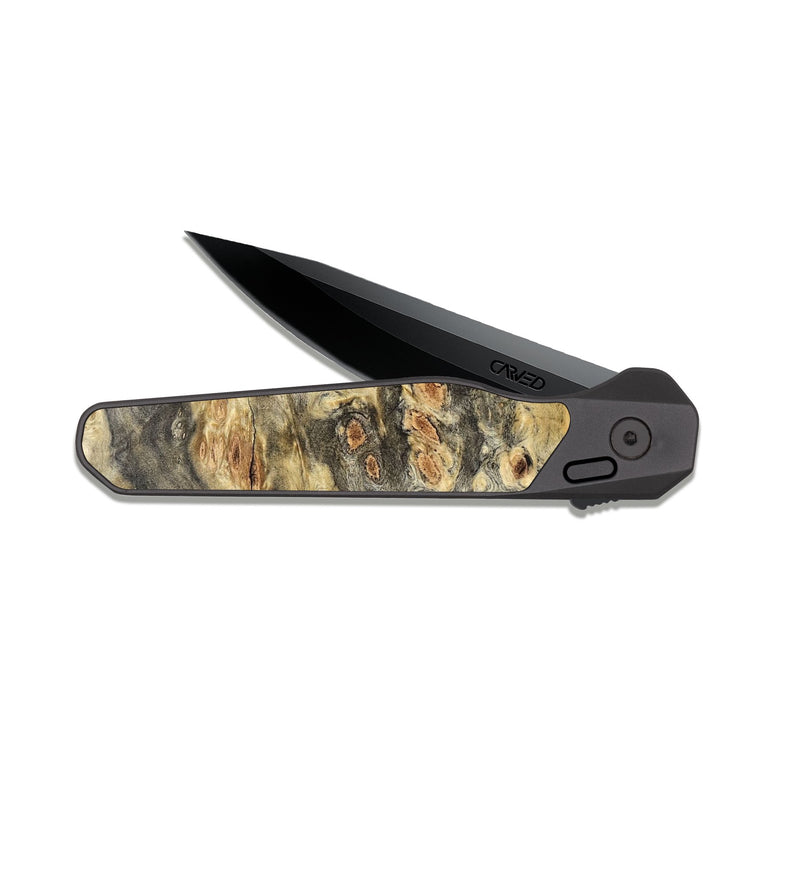 EDC Dark Slate Wood Pocket Knife - Antonio (Wood Burl, 819621)