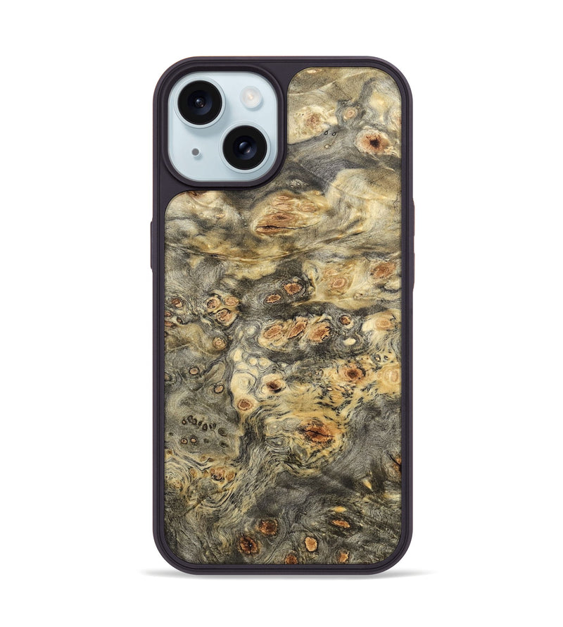 iPhone 15 Wood Phone Case - Antonio (Wood Burl, 819621)