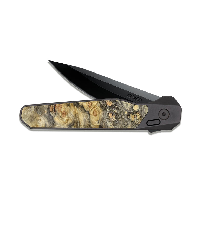 EDC Dark Slate Wood Pocket Knife - Keagan (Wood Burl, 819623)