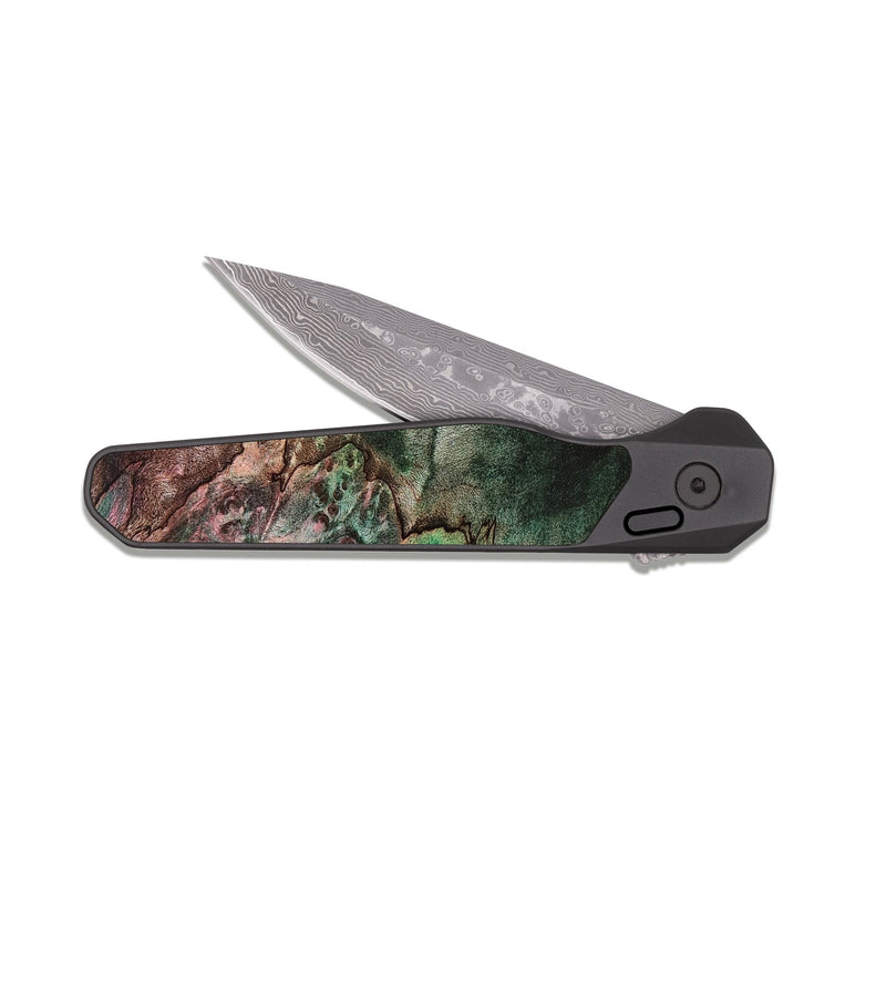 EDC Dark Damascus Wood Pocket Knife - Heath (Wood Burl, 819626)