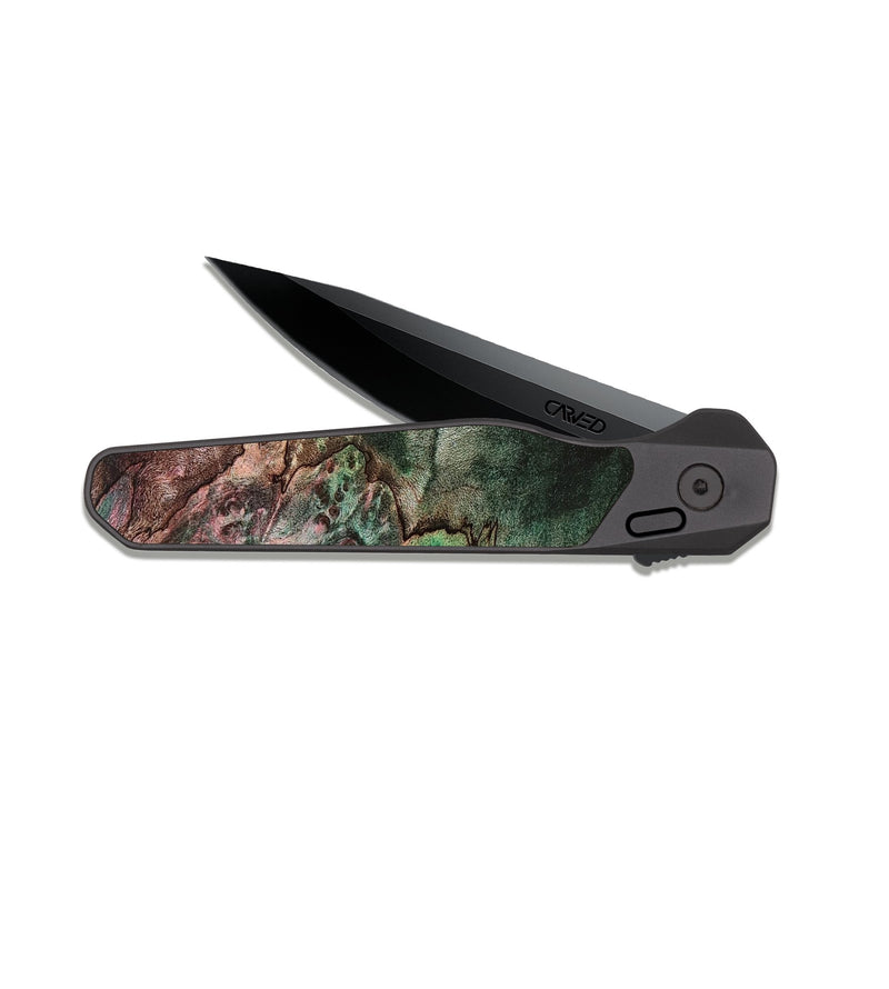 EDC Dark Slate Wood Pocket Knife - Heath (Wood Burl, 819626)