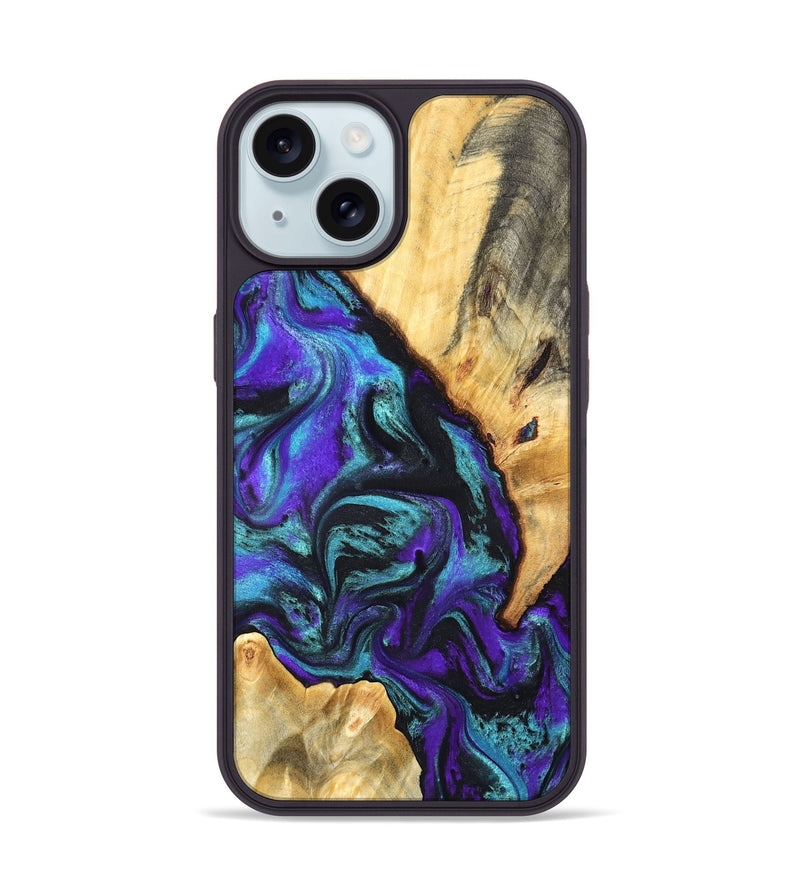 iPhone 15 Wood Phone Case - Hoyt (Purple, 819627)