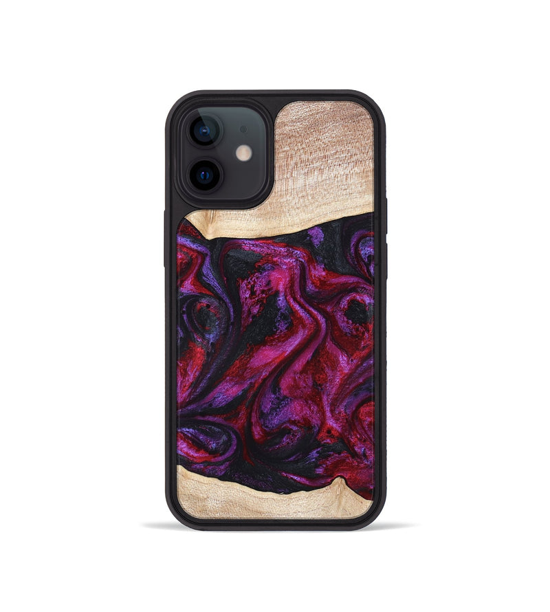 iPhone 12 mini Wood Phone Case - Tonia (Red, 819629)