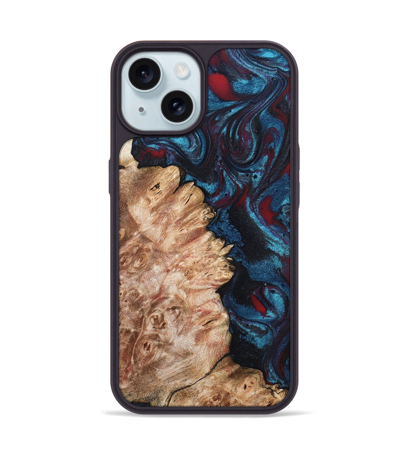 iPhone 15 Wood Phone Case - Cielo (Red, 819631)