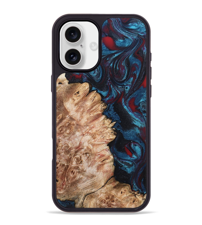 iPhone 16 Plus Wood Phone Case - Cielo (Red, 819631)