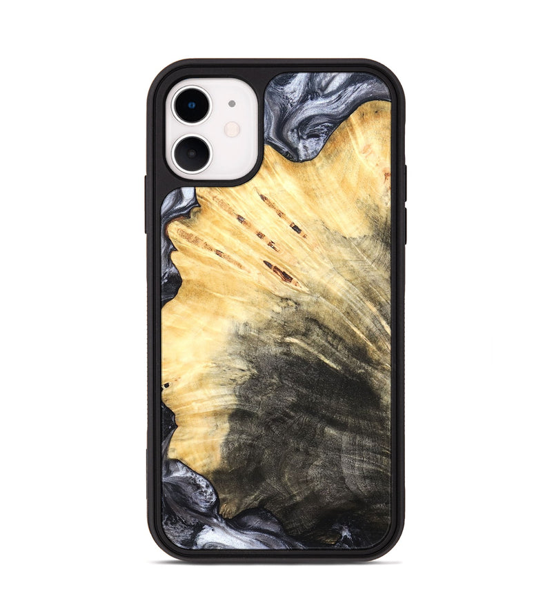 iPhone 11 Wood Phone Case - Karli (Black & White, 819632)