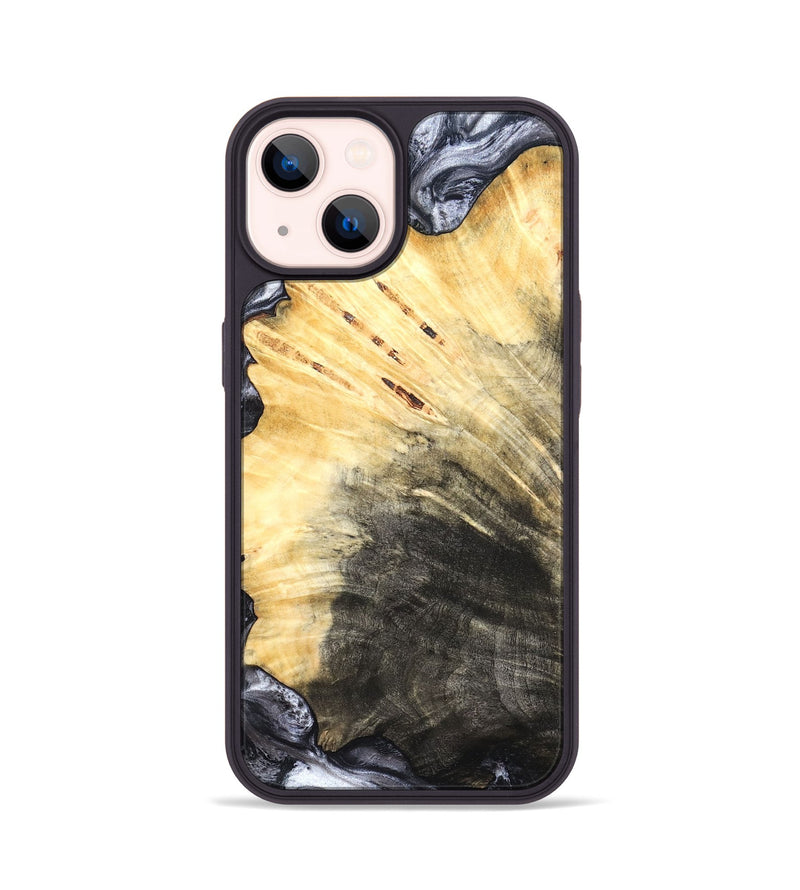 iPhone 14 Wood Phone Case - Karli (Black & White, 819632)