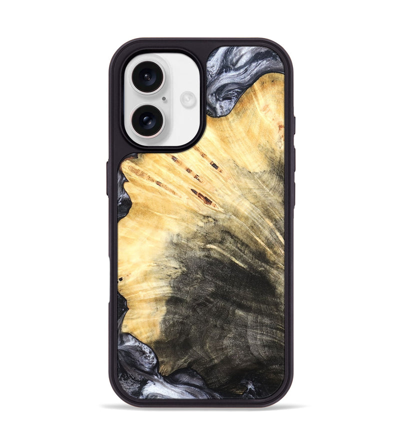 iPhone 17 Wood Phone Case - Karli (Black & White, 819632)