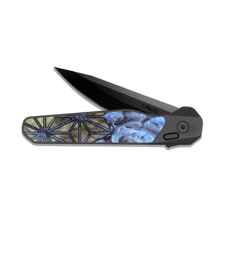 EDC Dark Slate Wood Pocket Knife - Brianna (Pattern, 819643)