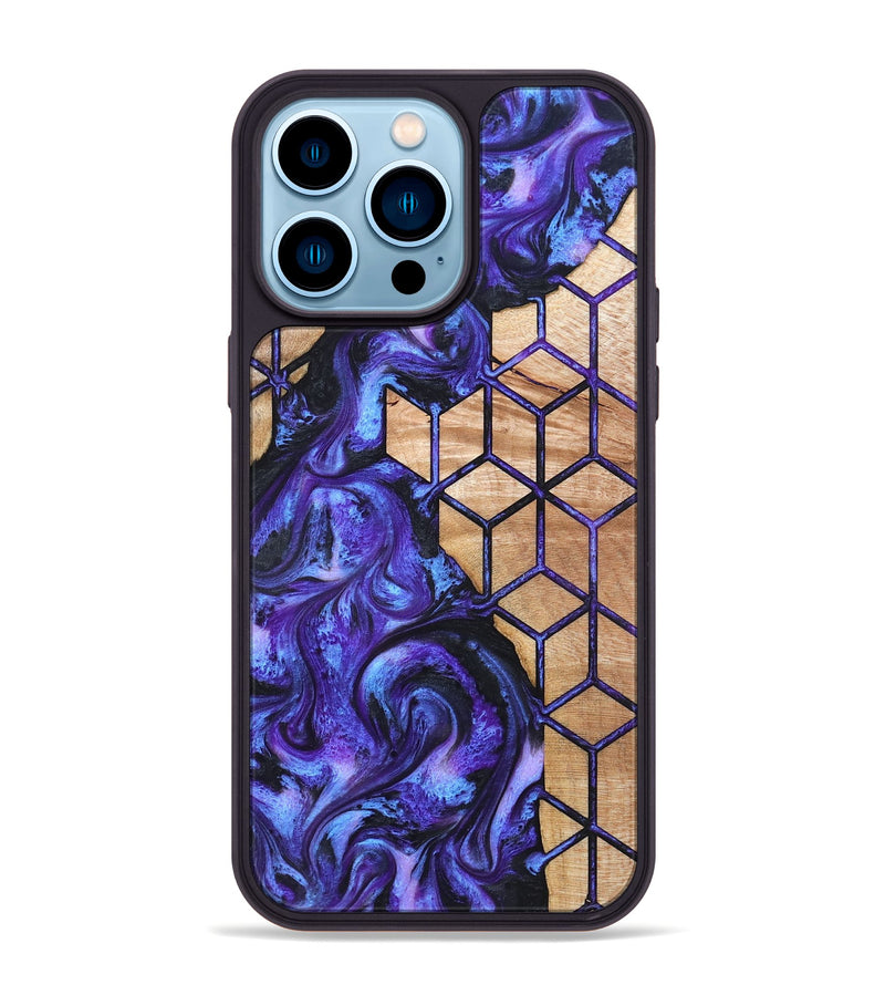 iPhone 14 Pro Max Wood Phone Case - Sena (Pattern, 819646)