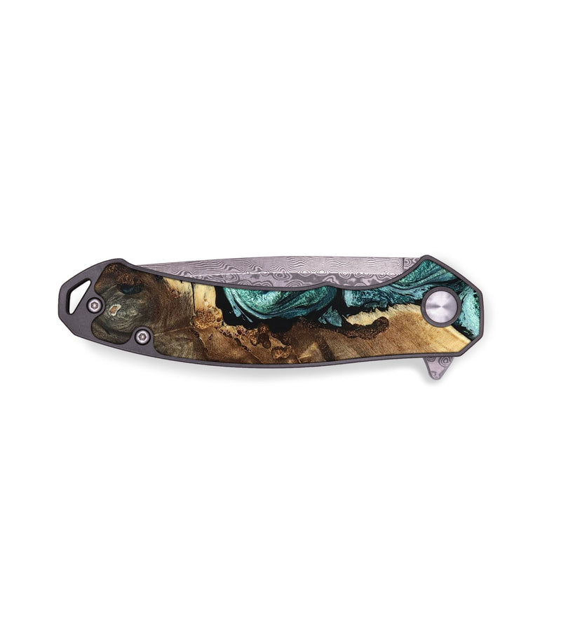 EDC Wood Pocket Knife - David (Green, 819648)