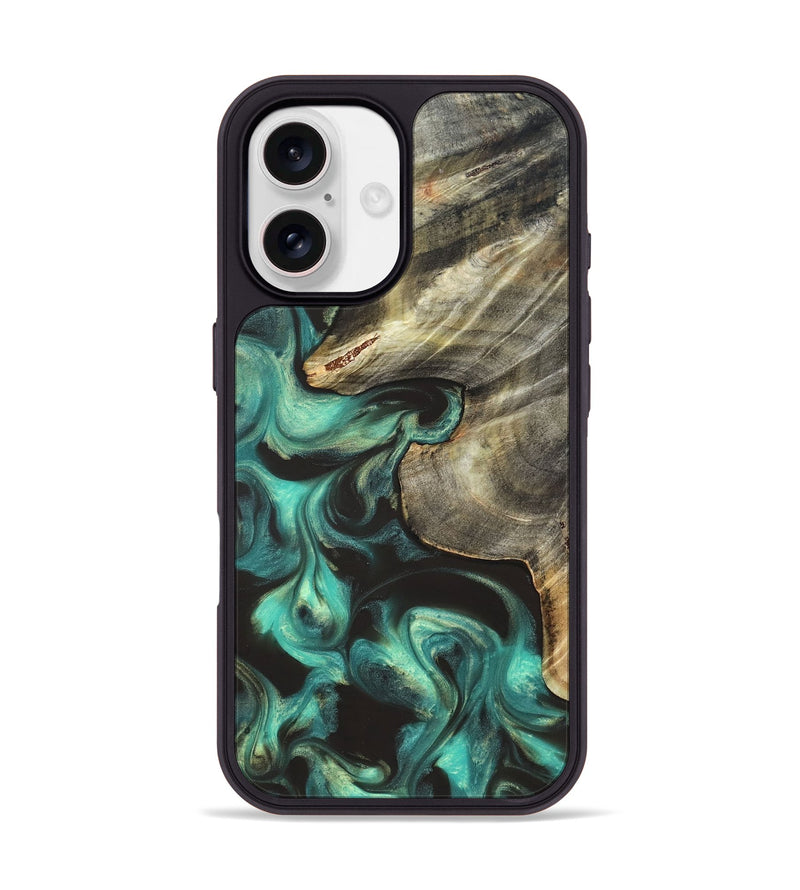 iPhone 17 Wood Phone Case - Litzy (Green, 819649)
