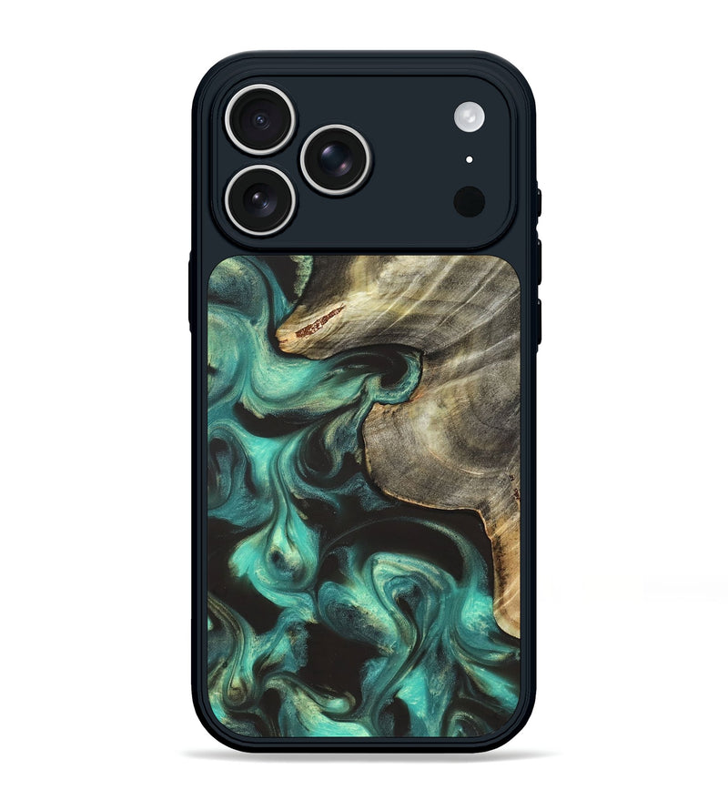 iPhone 17 Pro Max Wood Phone Case - Litzy (Green, 819649)