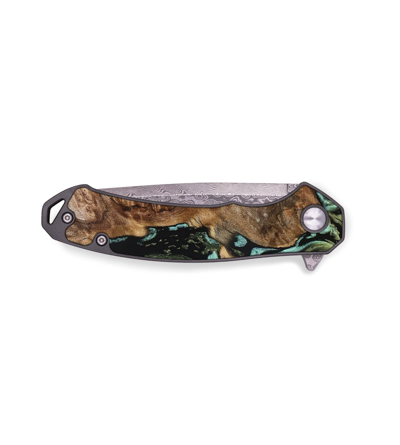 EDC Wood Pocket Knife - Kamora (Green, 819651)