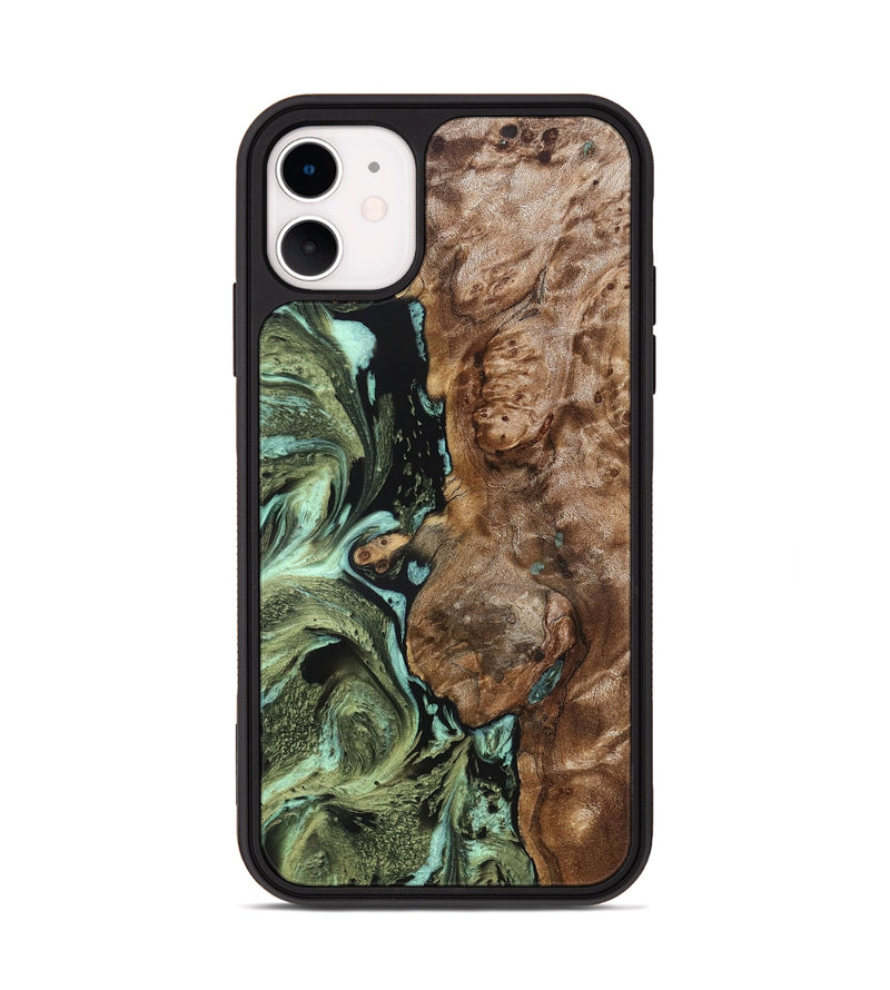 iPhone 11 Wood Phone Case - Kamora (Green, 819651)