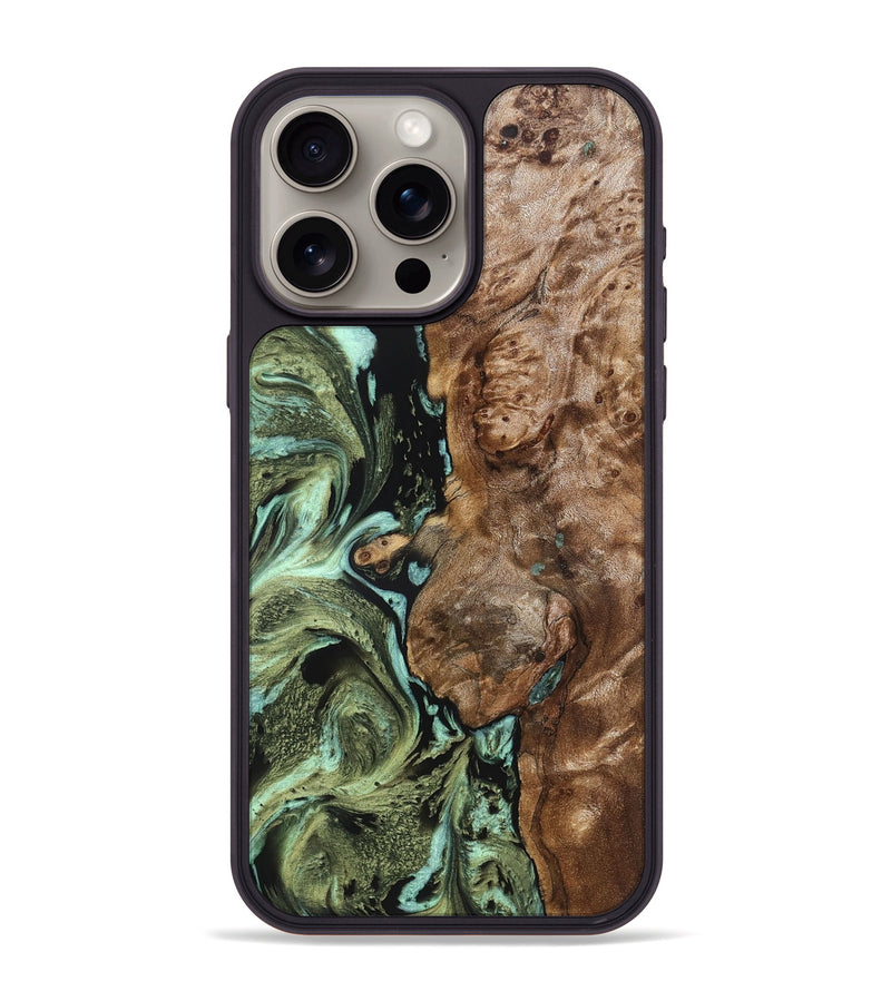 iPhone 15 Pro Max Wood Phone Case - Kamora (Green, 819651)