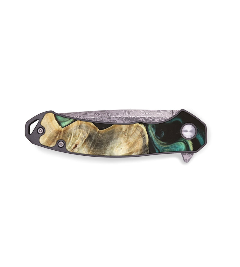 EDC Wood Pocket Knife - Ike (Green, 819652)