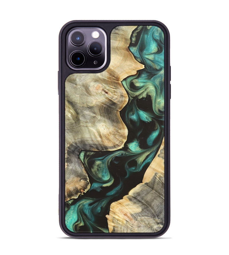 iPhone 11 Pro Max Wood Phone Case - Ike (Green, 819652)