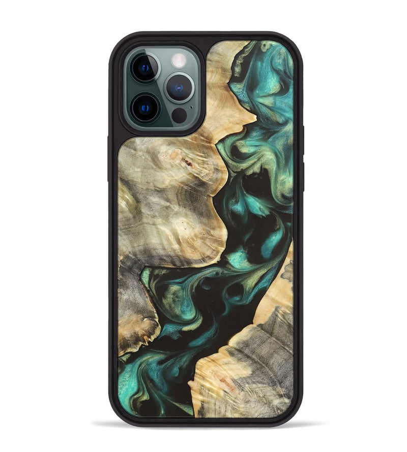 iPhone 12 Pro Max Wood Phone Case - Ike (Green, 819652)