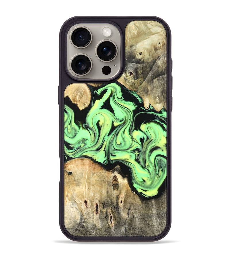 iPhone 16 Pro Max Wood Phone Case - Verdie (Neon, 819655)