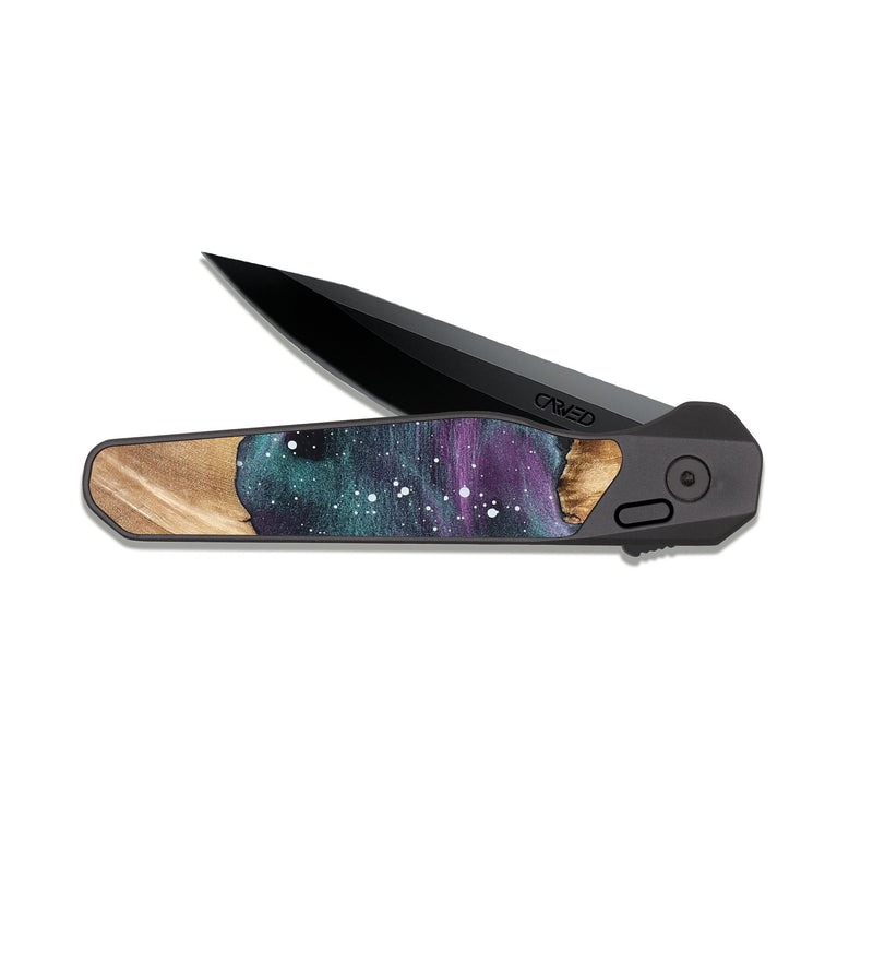 EDC Dark Slate Wood Pocket Knife - Camren (Cosmos, 819656)