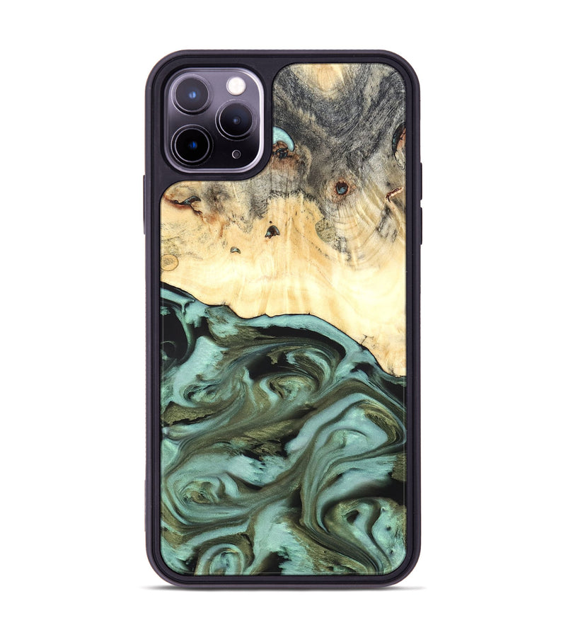 iPhone 11 Pro Max Wood Phone Case - Kermit (Green, 819673)