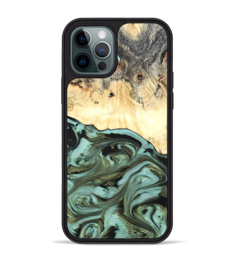 iPhone 12 Pro Max Wood Phone Case - Kermit (Green, 819673)