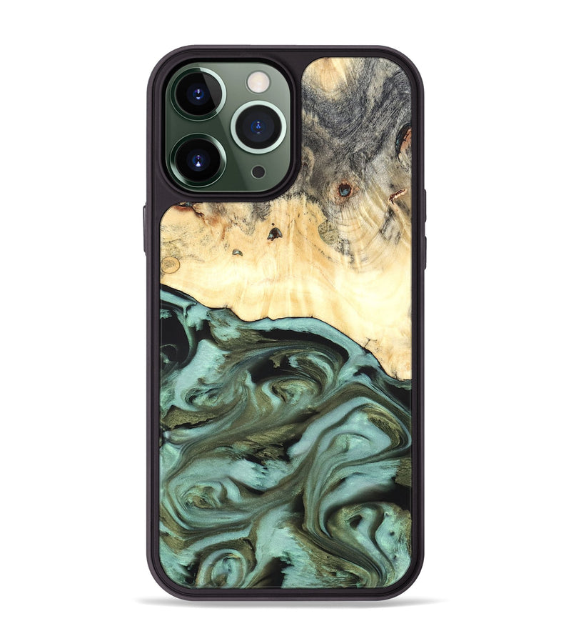 iPhone 13 Pro Max Wood Phone Case - Kermit (Green, 819673)