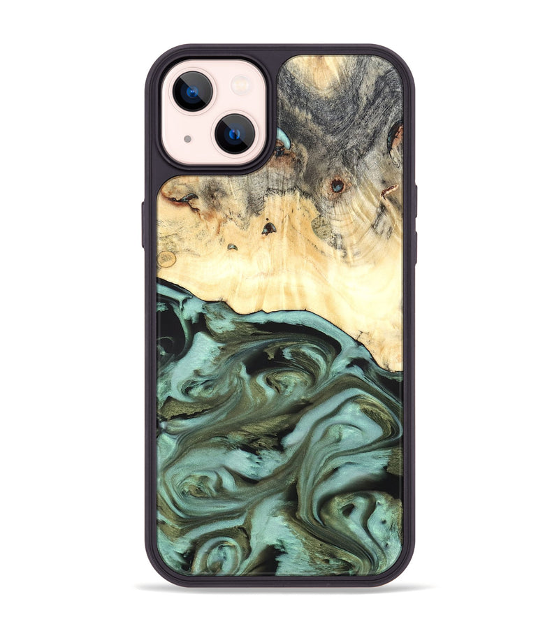 iPhone 14 Plus Wood Phone Case - Kermit (Green, 819673)