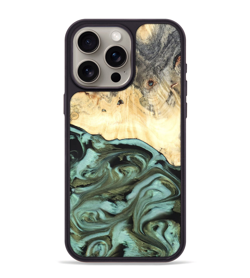 iPhone 15 Pro Max Wood Phone Case - Kermit (Green, 819673)