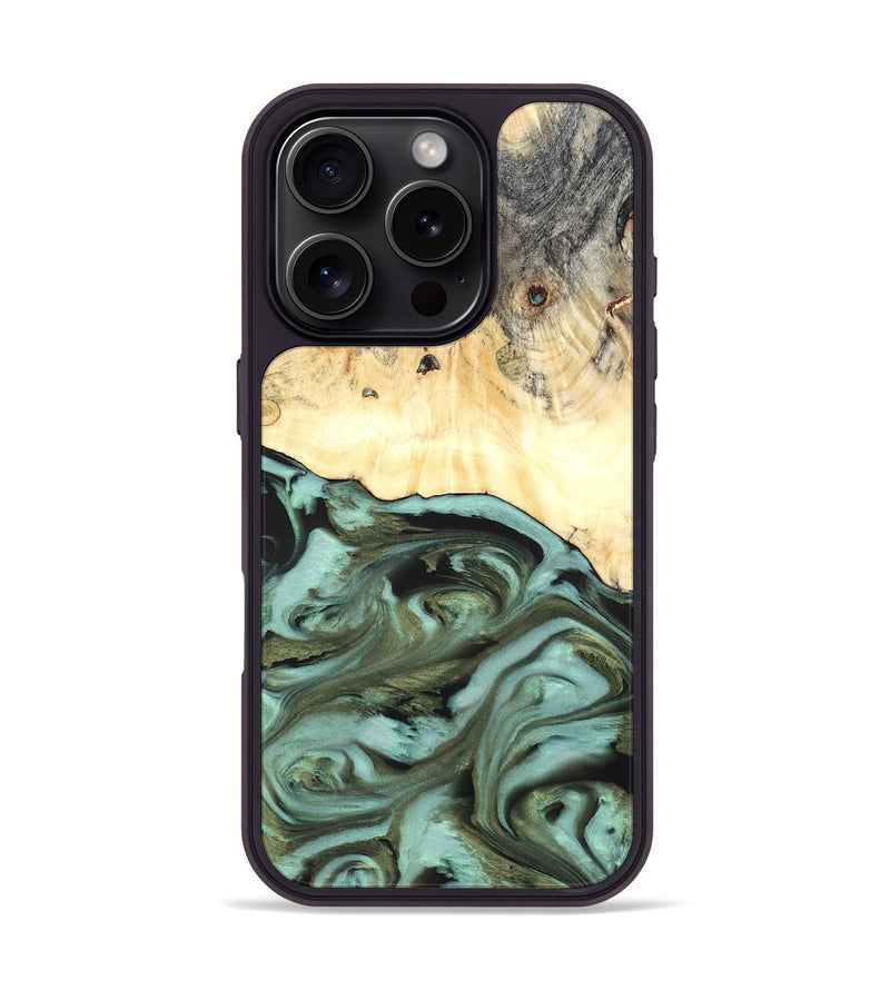 iPhone 16 Pro Wood Phone Case - Kermit (Green, 819673)