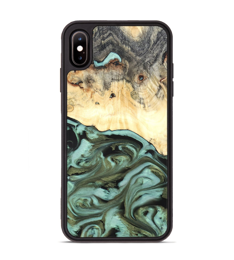 iPhone Xs Max Wood Phone Case - Kermit (Green, 819673)