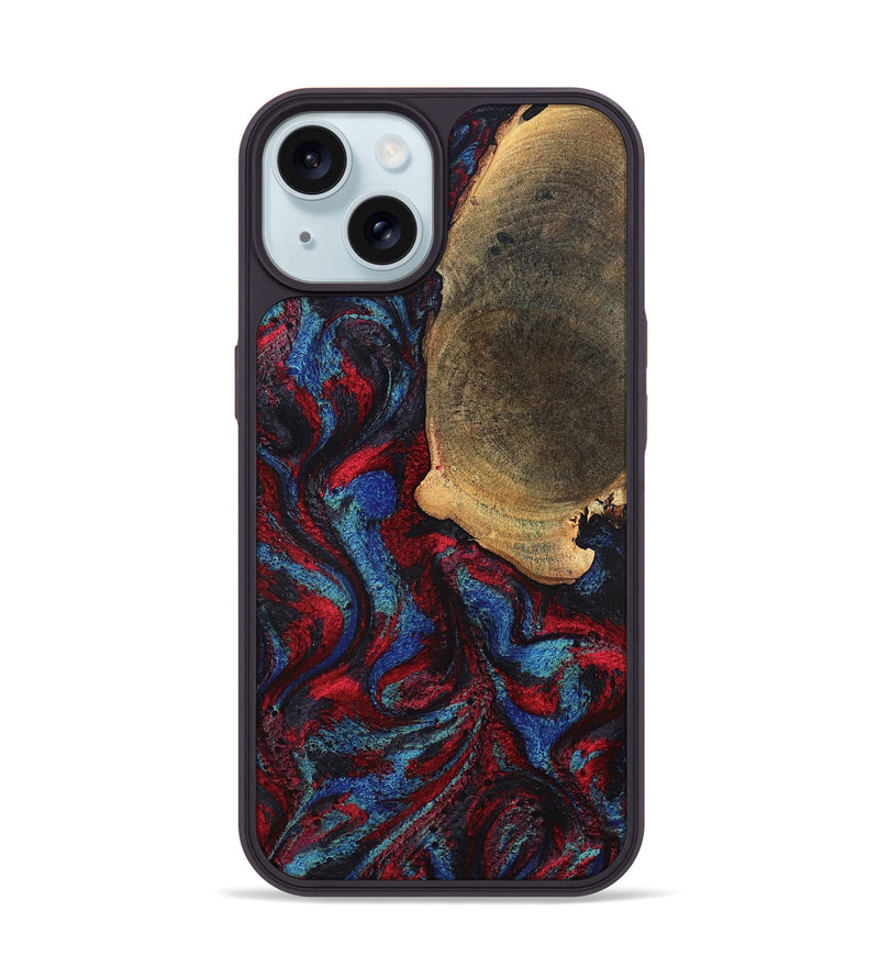 iPhone 15 Wood Phone Case - Karyme (Red, 819685)