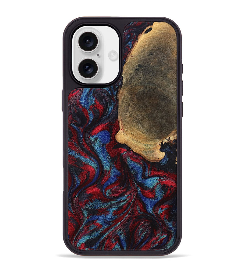 iPhone 16 Plus Wood Phone Case - Karyme (Red, 819685)