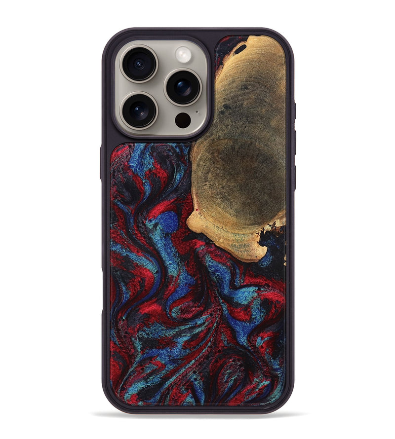 iPhone 16 Pro Max Wood Phone Case - Karyme (Red, 819685)