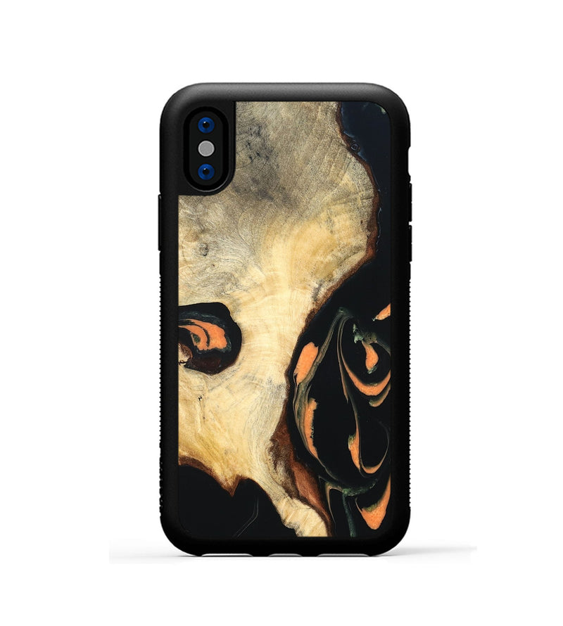 iPhone Xs Wood Phone Case - Dean (Red, 819687)