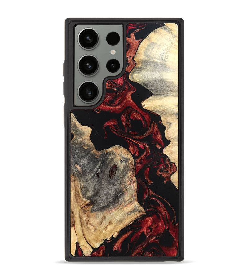 Galaxy S23 Ultra Wood Phone Case - Shellie (Red, 819688)