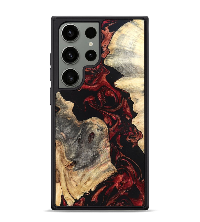 Galaxy S24 Ultra Wood Phone Case - Shellie (Red, 819688)