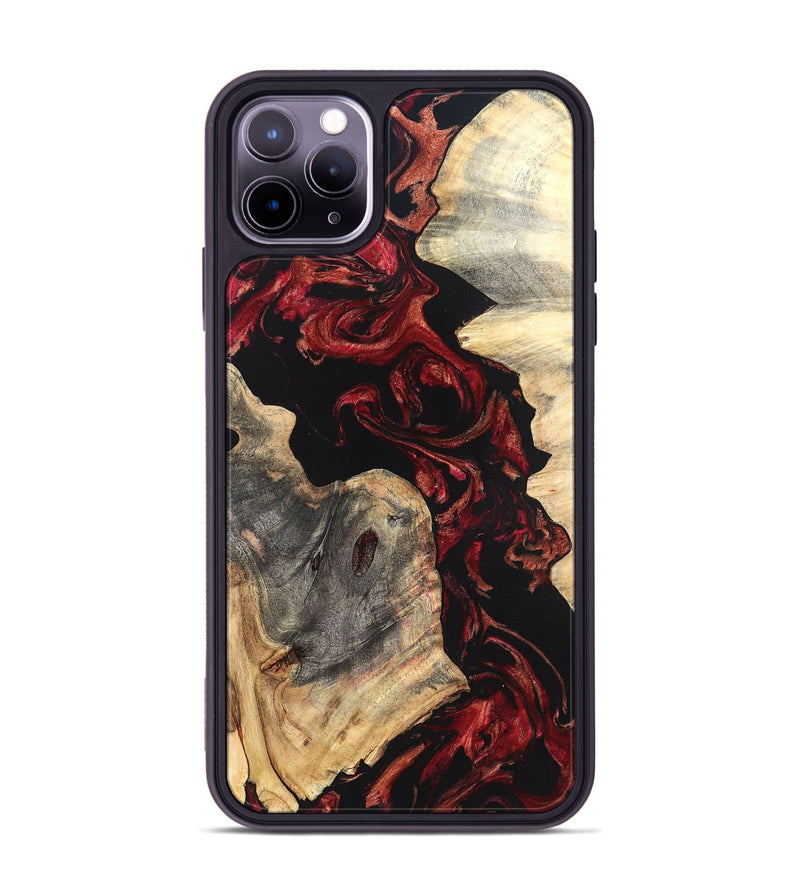 iPhone 11 Pro Max Wood Phone Case - Shellie (Red, 819688)