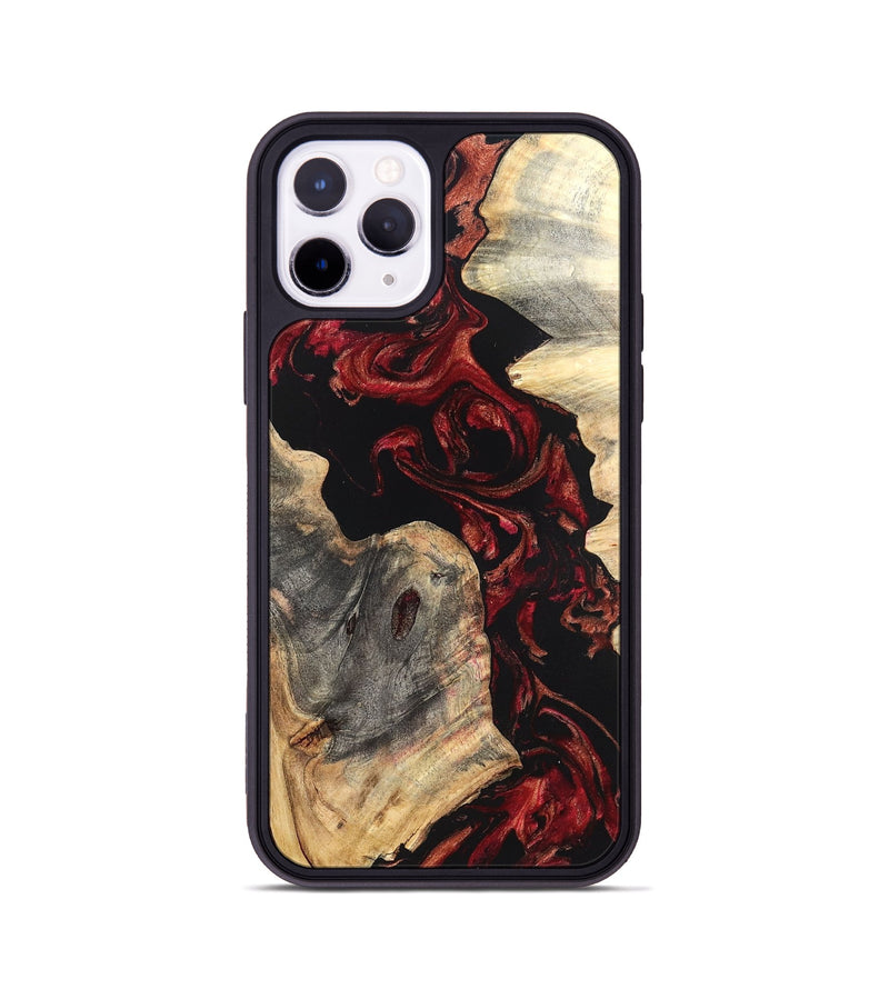 iPhone 11 Pro Wood Phone Case - Shellie (Red, 819688)