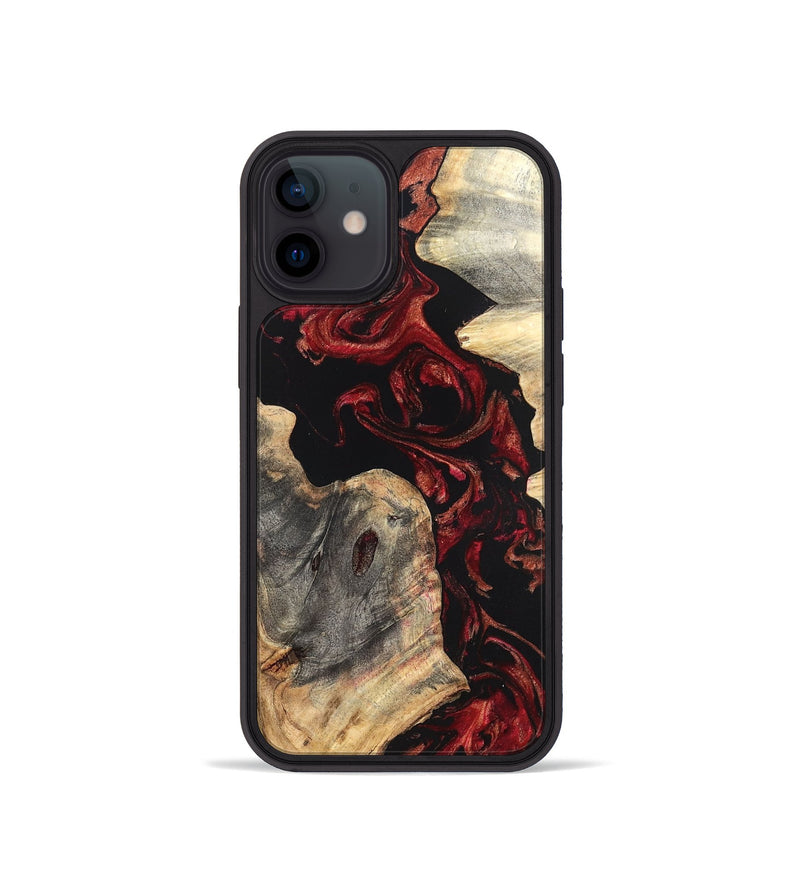 iPhone 12 mini Wood Phone Case - Shellie (Red, 819688)