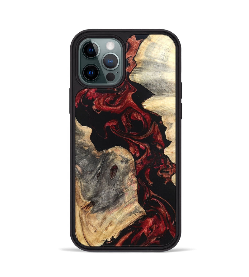 iPhone 12 Pro Wood Phone Case - Shellie (Red, 819688)