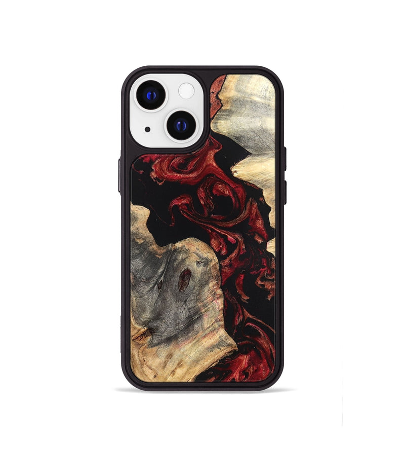 iPhone 13 mini Wood Phone Case - Shellie (Red, 819688)