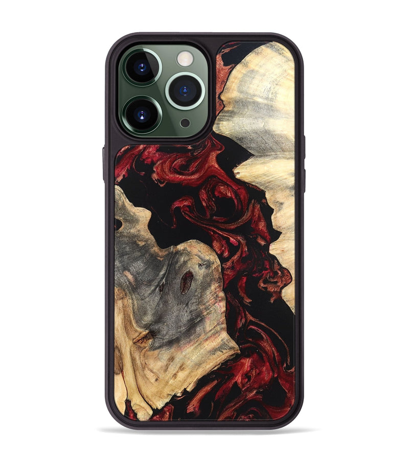 iPhone 13 Pro Max Wood Phone Case - Shellie (Red, 819688)