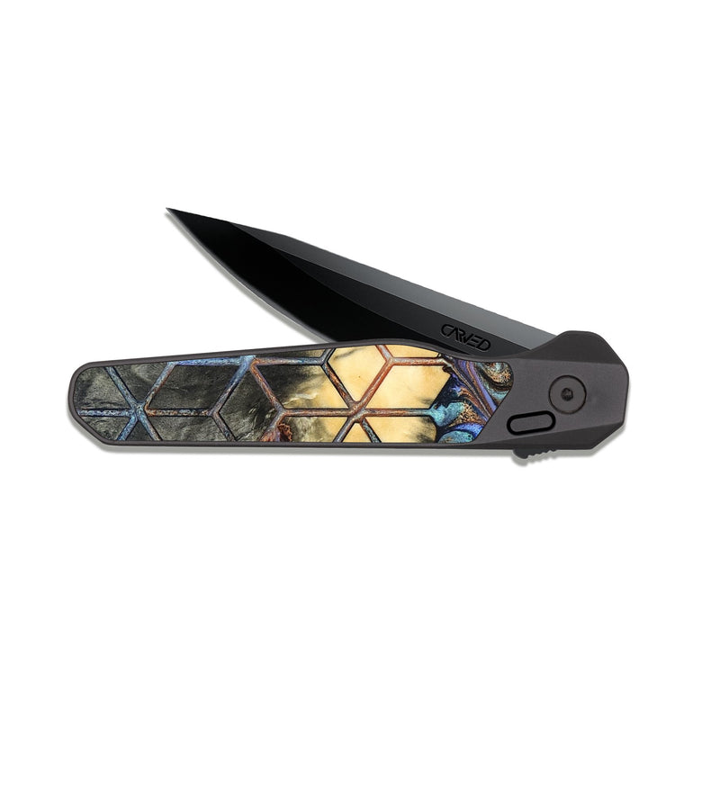 EDC Dark Slate Wood Pocket Knife - Leda (Pattern, 819697)